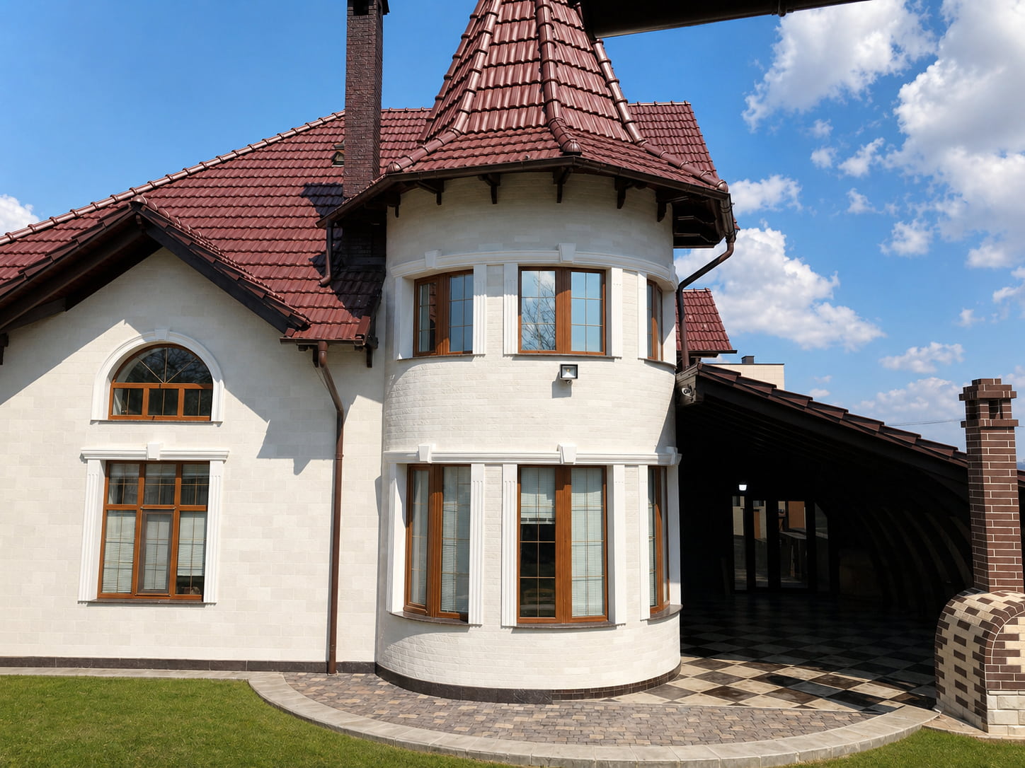 Casa privată pe Telecentru - fațada din faianță flexibilă — 1
