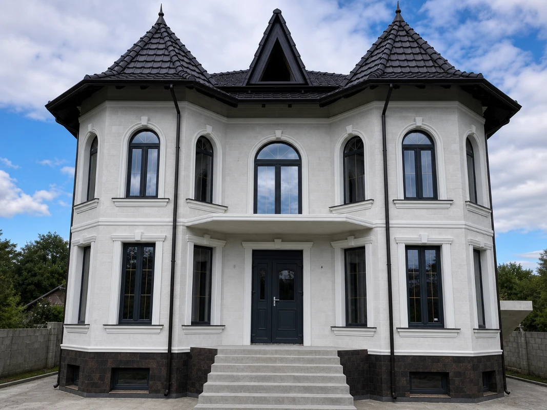 Гибкая плитка для фасада — дом в Бельцах